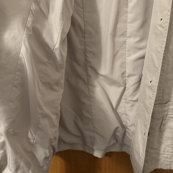 Coldwater Creek Womens 14 Tan Mock Neck Button Linen Blend Jacket Neutrals Basic - Picture 6 of 6